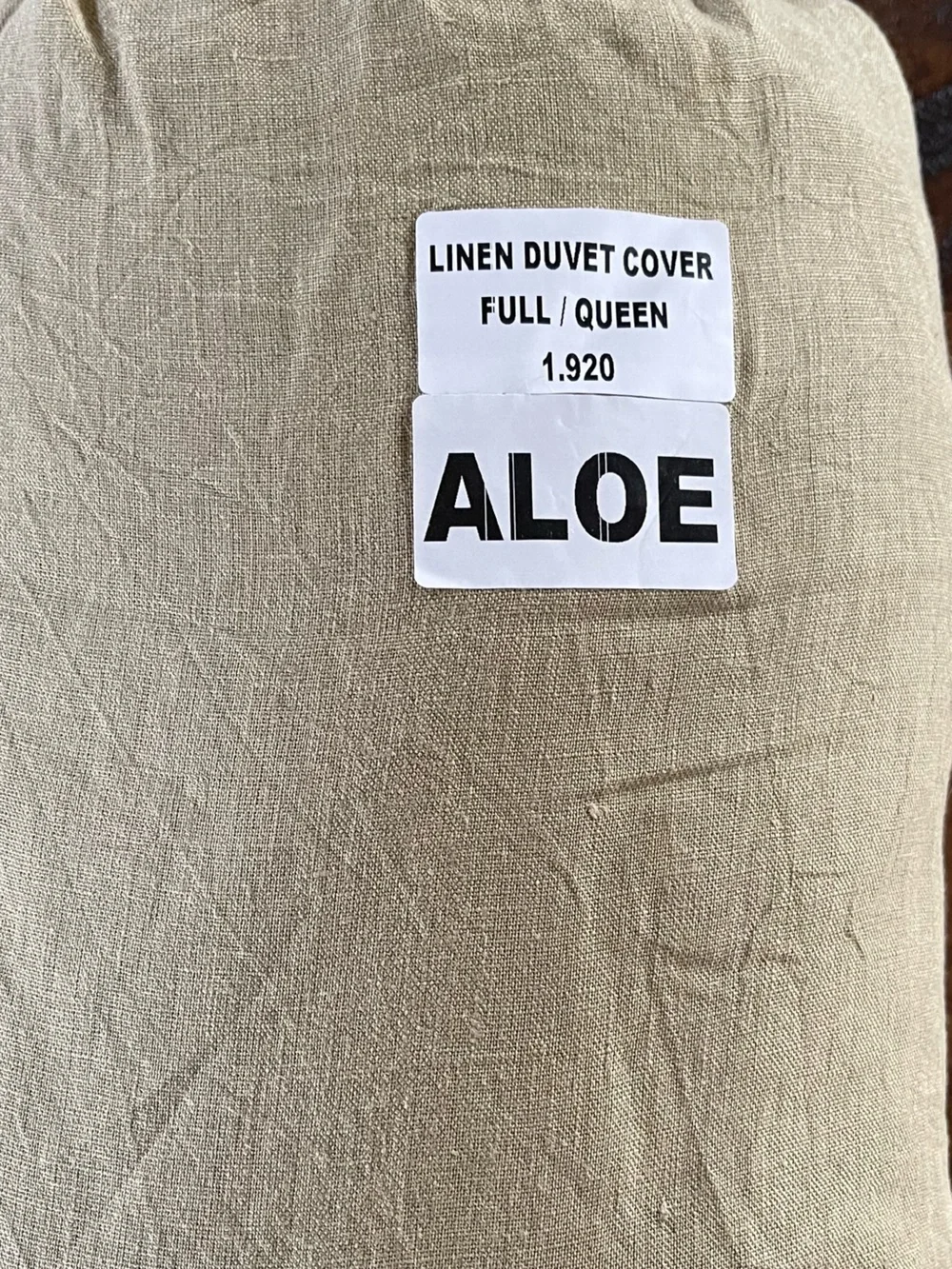 NEW Quince European Linen Duvet Cover, Full/Queen (Aloe)